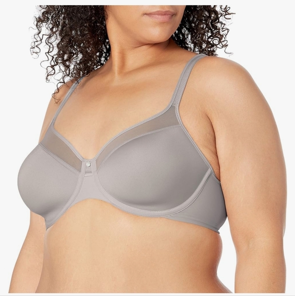 Bali One Smooth U Ultra‎ Light Bra, Underwire T-Shirt Bra, Convertible 34dd grey